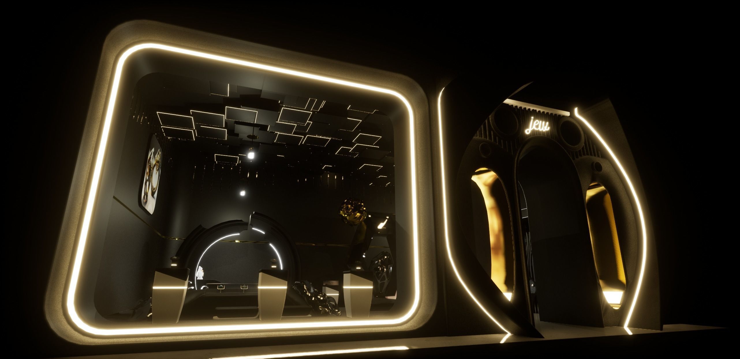 Jewelry Store Low-poly 3D model_3