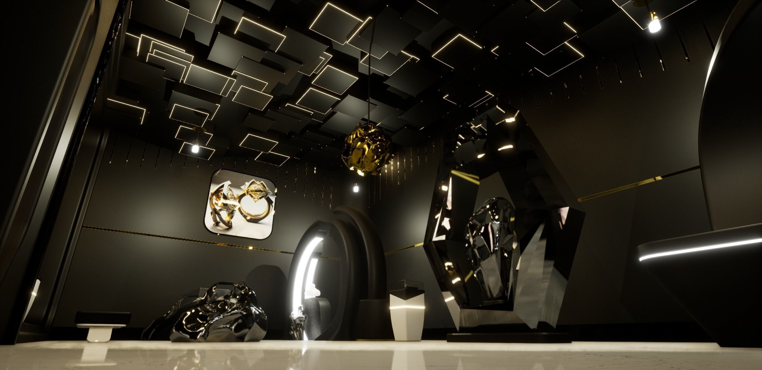 Jewelry Store Low-poly 3D model_13