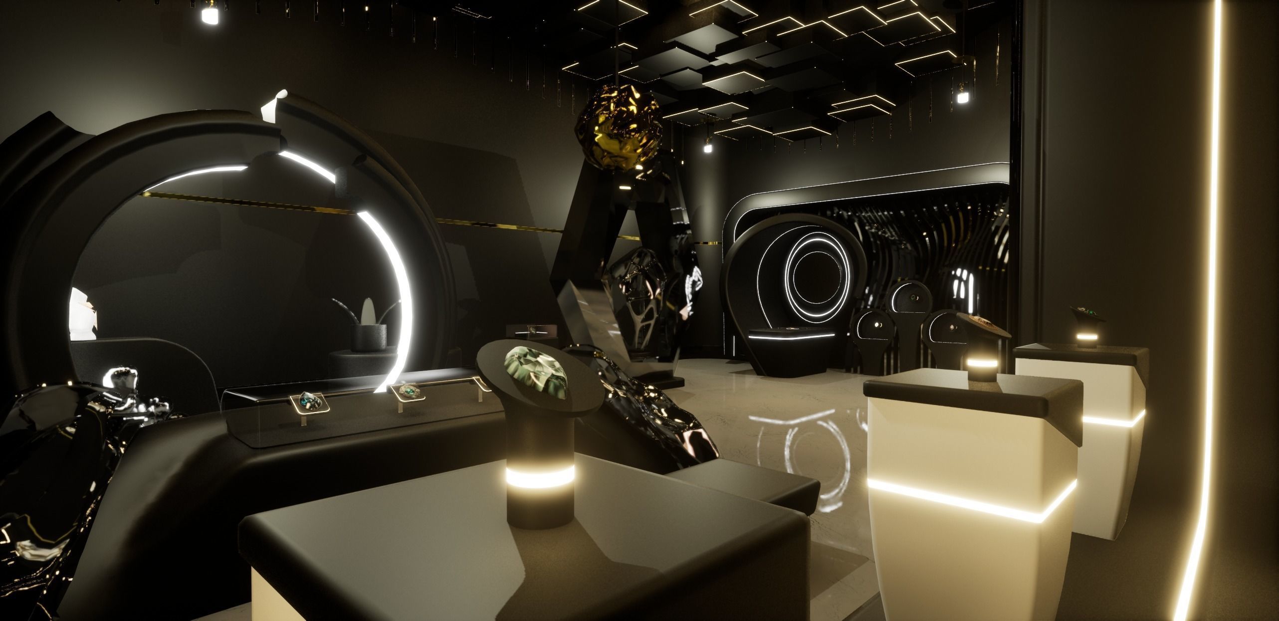 Jewelry Store Low-poly 3D model_10