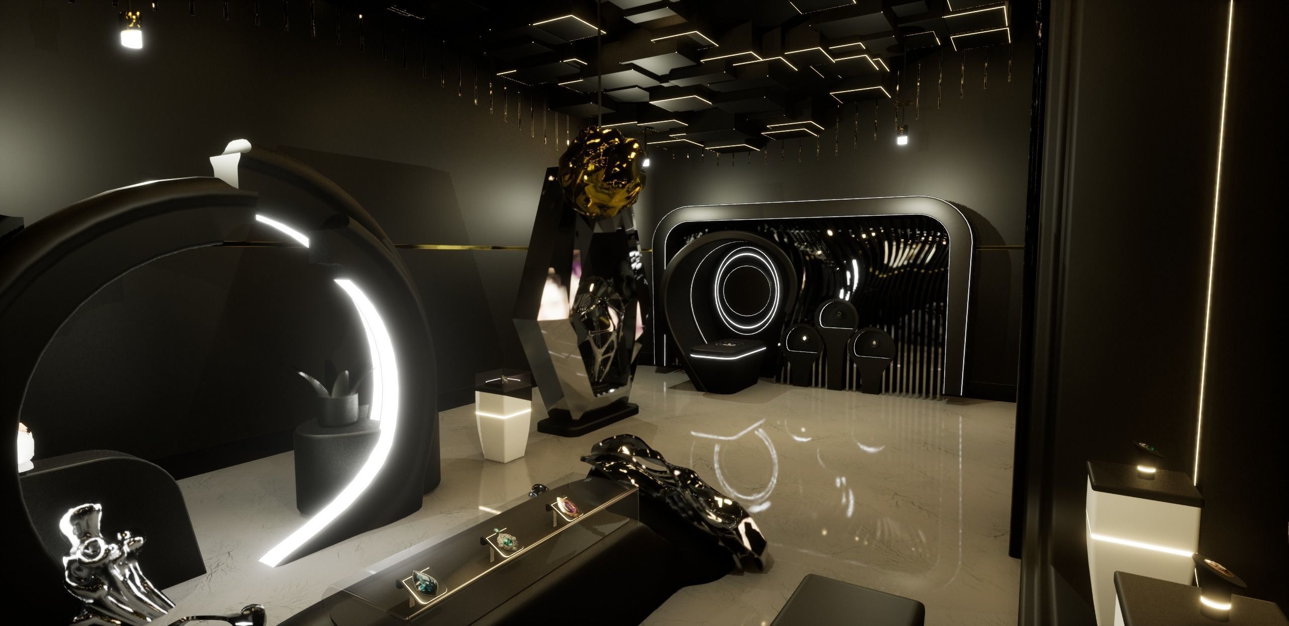 Jewelry Store Low-poly 3D model_7