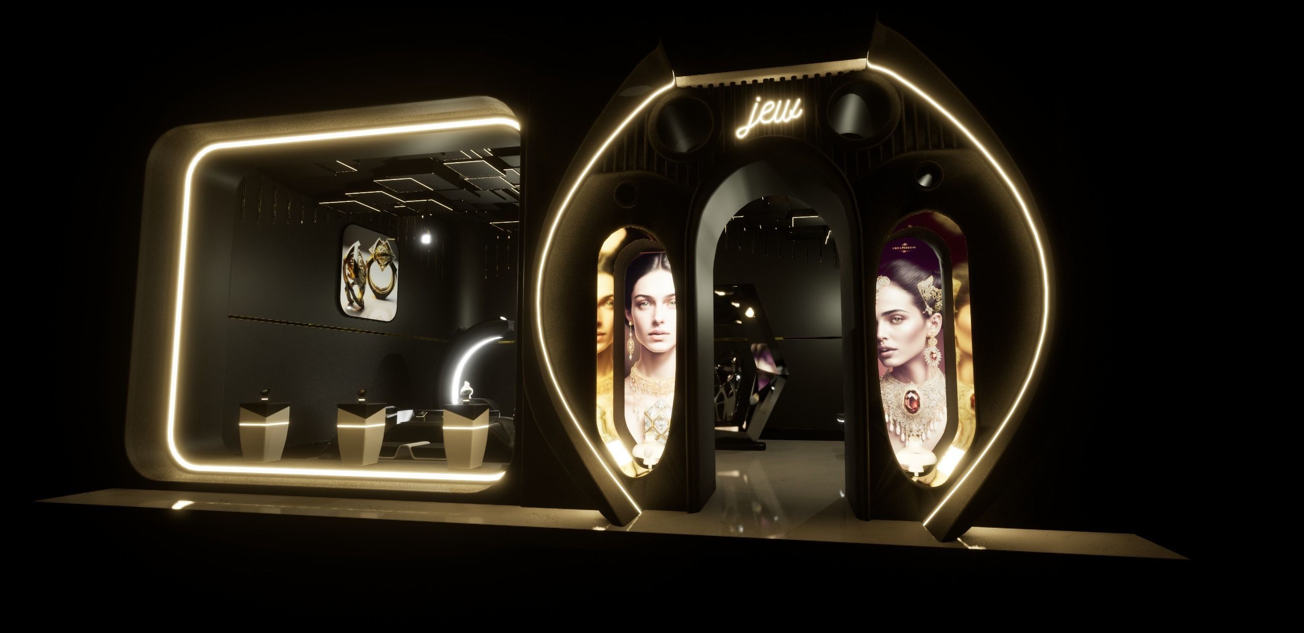 Jewelry Store Low-poly 3D model_23