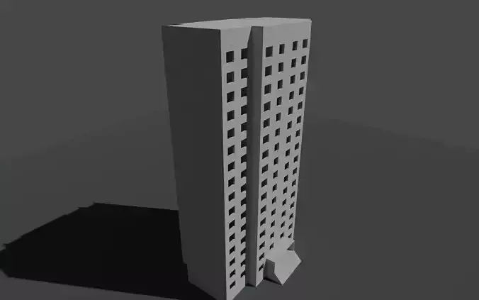 Typical soviet building GameReady model Condominium