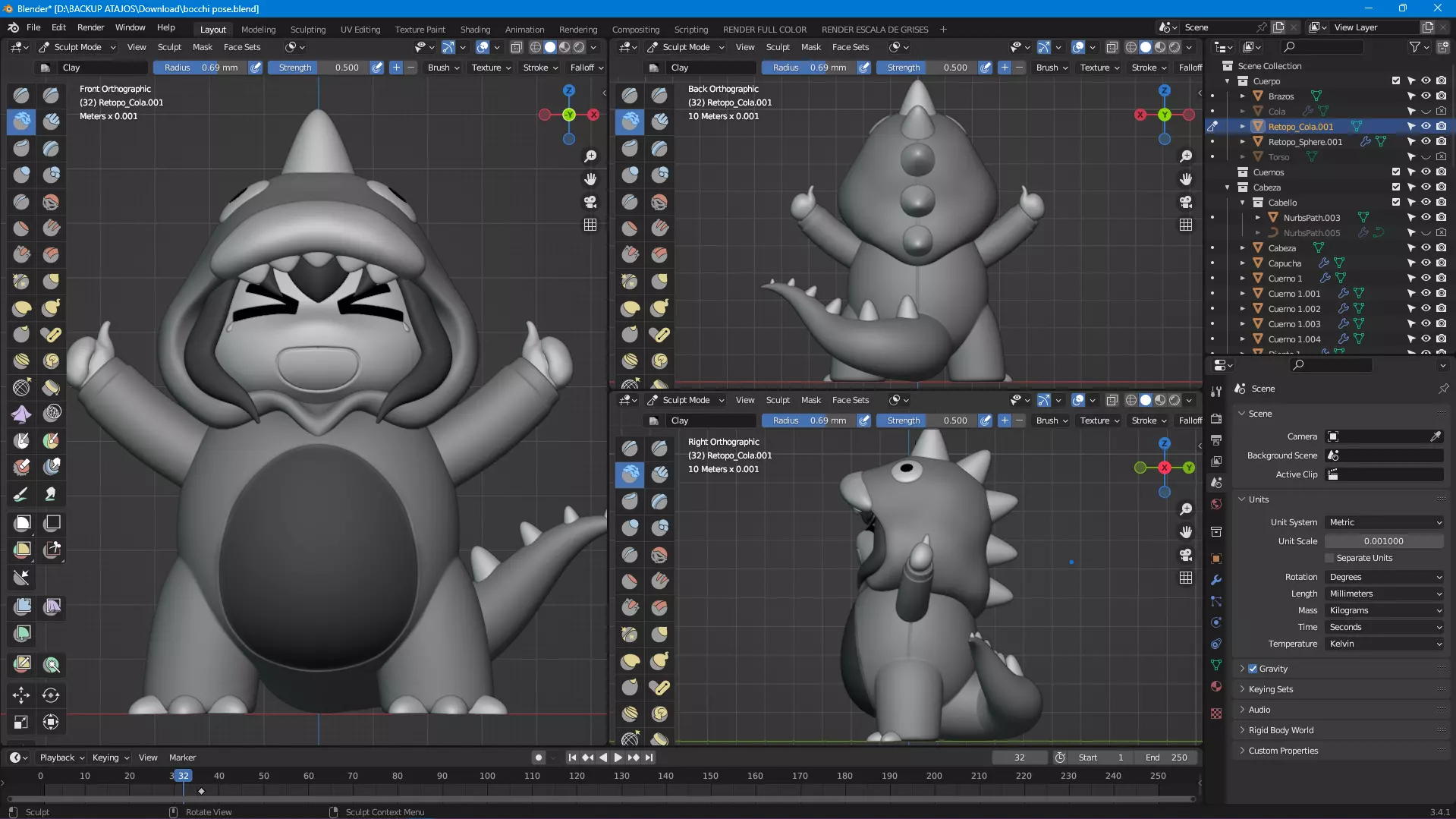 HITORI GOTO - BOCHIZILLA - BOCCHI THE ROCK 3D print model_0