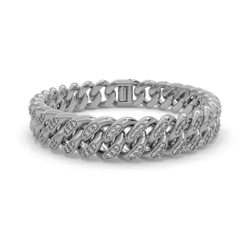 BRACELET-562-3D-JEWELRY cuban link bracelet