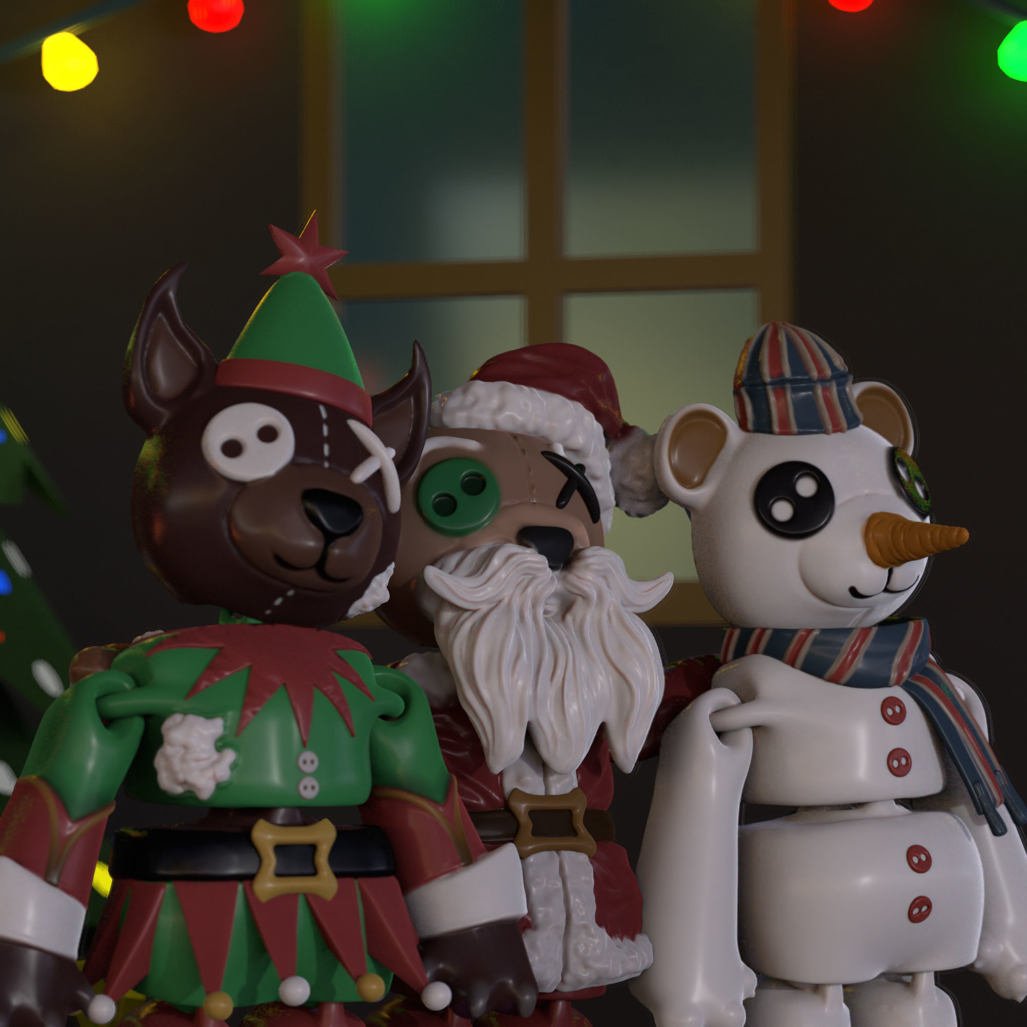 NEW YEAR TOY BEARS - 3 BUNDLE 3D print model_2