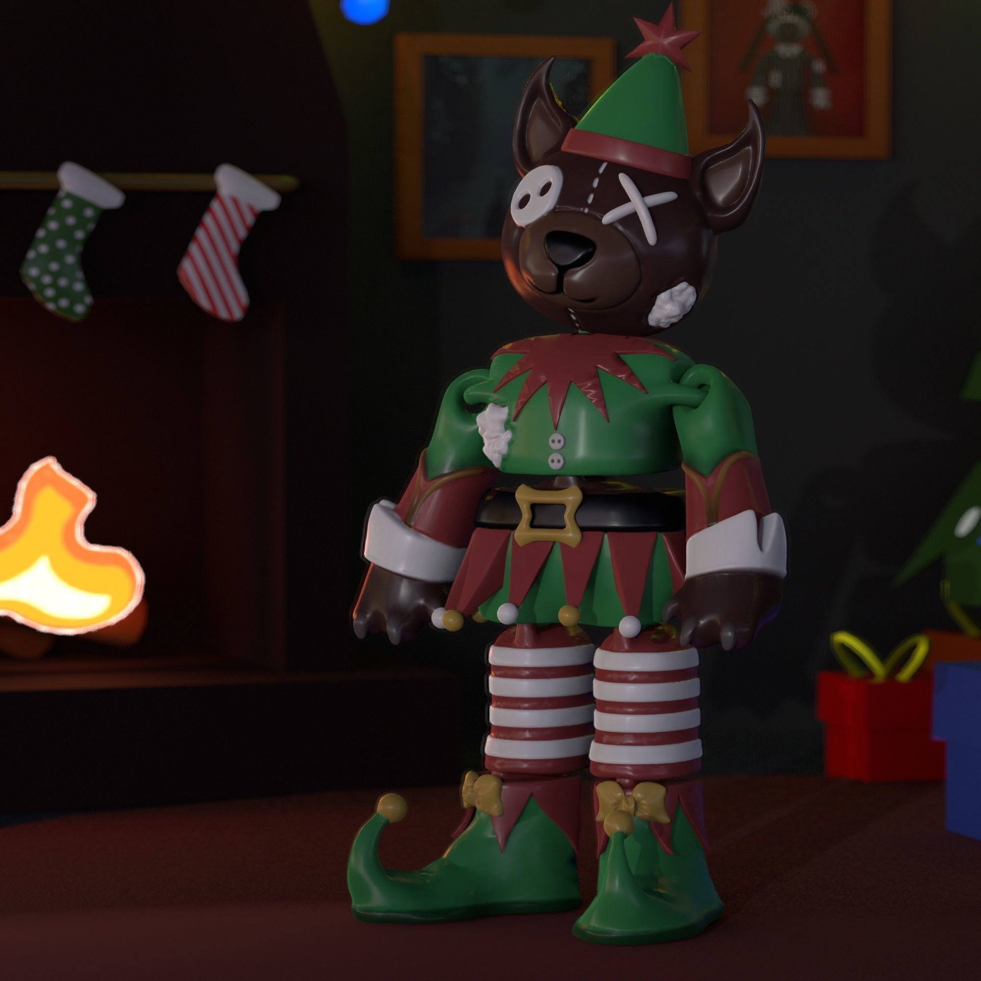 NEW YEAR TOY BEARS - 3 BUNDLE 3D print model_7