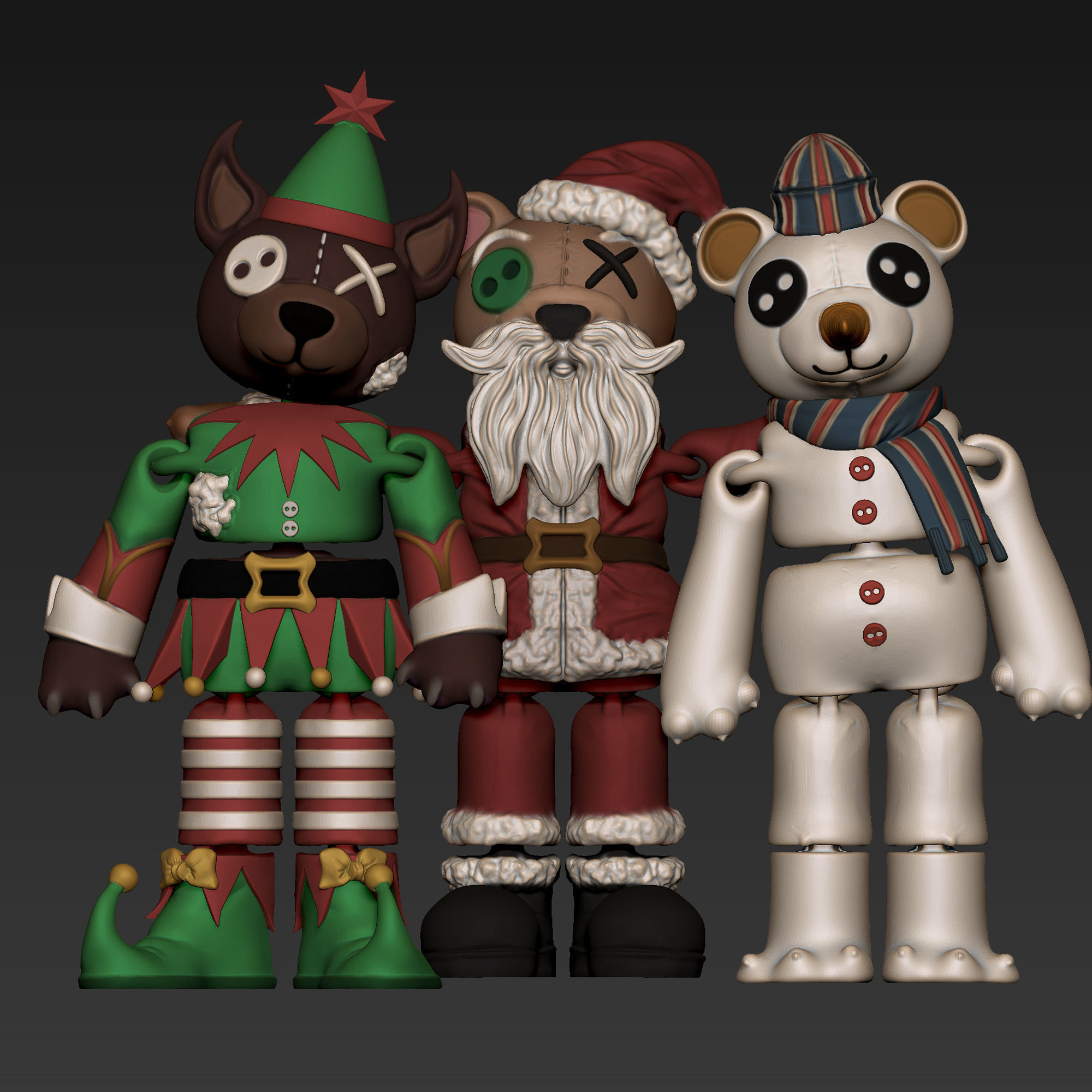 NEW YEAR TOY BEARS - 3 BUNDLE 3D print model_5
