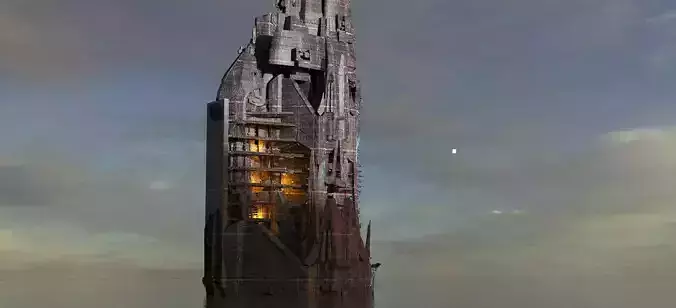 Dark Alien Observatory Tower 