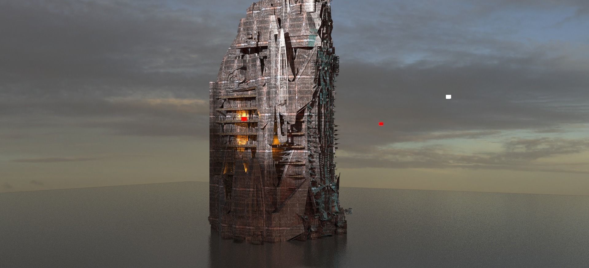 Dark Alien Observatory Tower 2  3D model_1