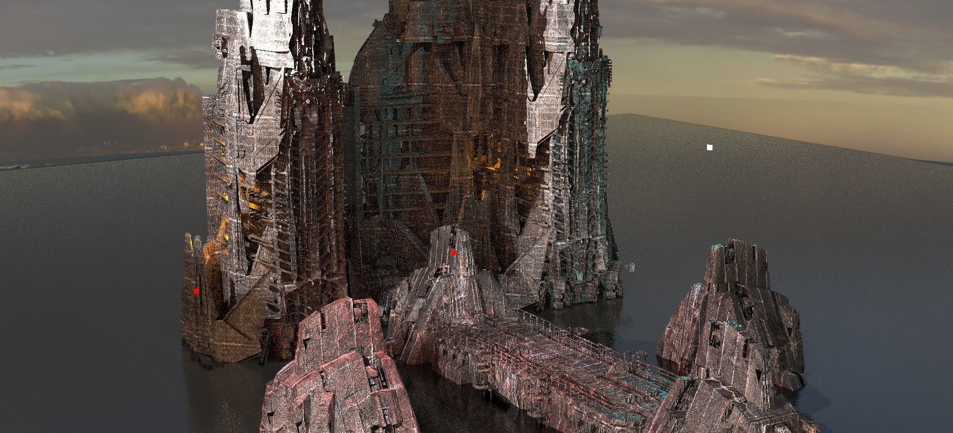  Alien Observatory Tower 1 Kit bash 2  3D model_1