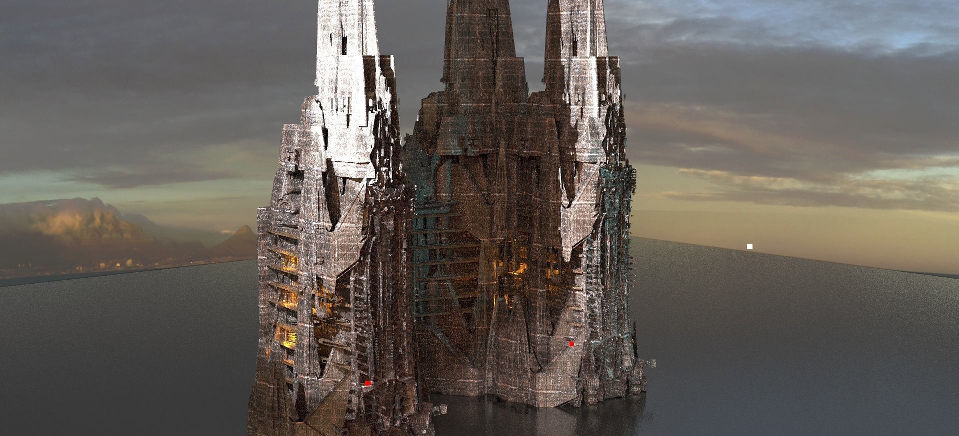  Alien Observatory Hub Kit bash 3D model_1