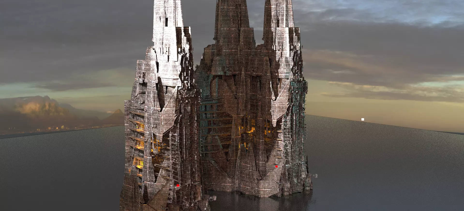  Alien Observatory Hub Kit bash 3D model_0