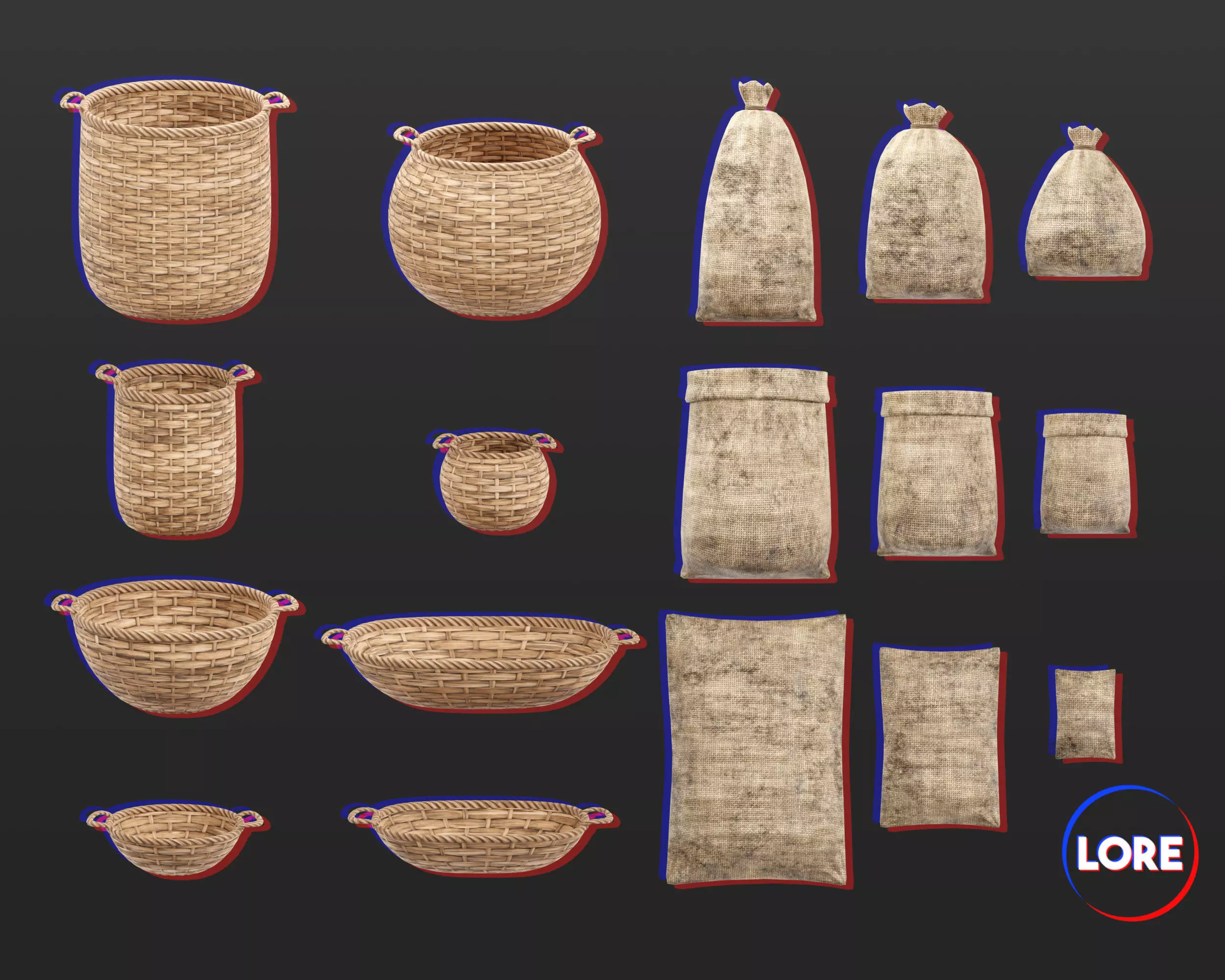 Medieval Collection Containers Baskets and Bags _0