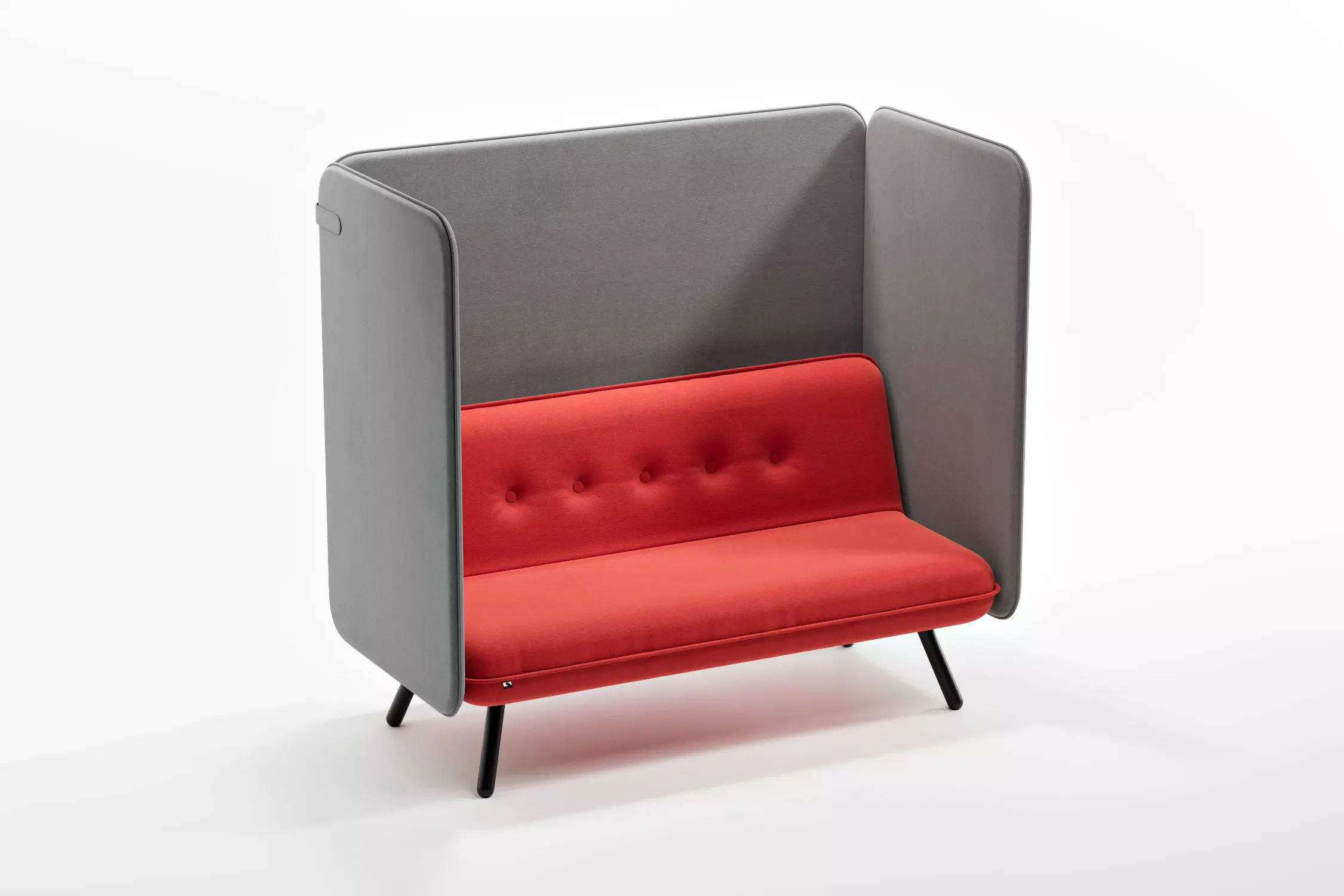 Two Seater Sofa with Writing Acoustic Screen - Koenig Neurath 3D model_0