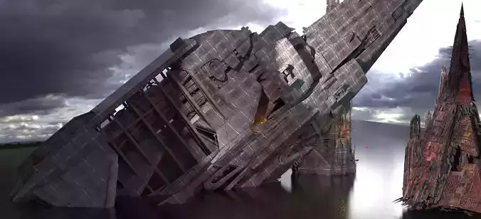 Elite Tower Ruins Submerged 