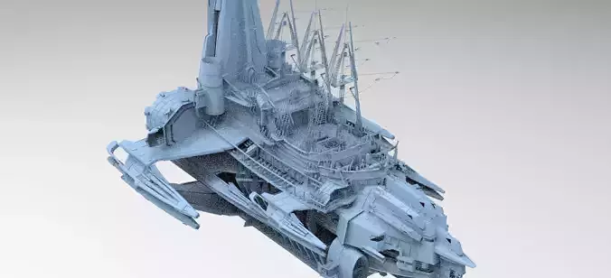 Sci-Fi  Fusion airship 1 3D model