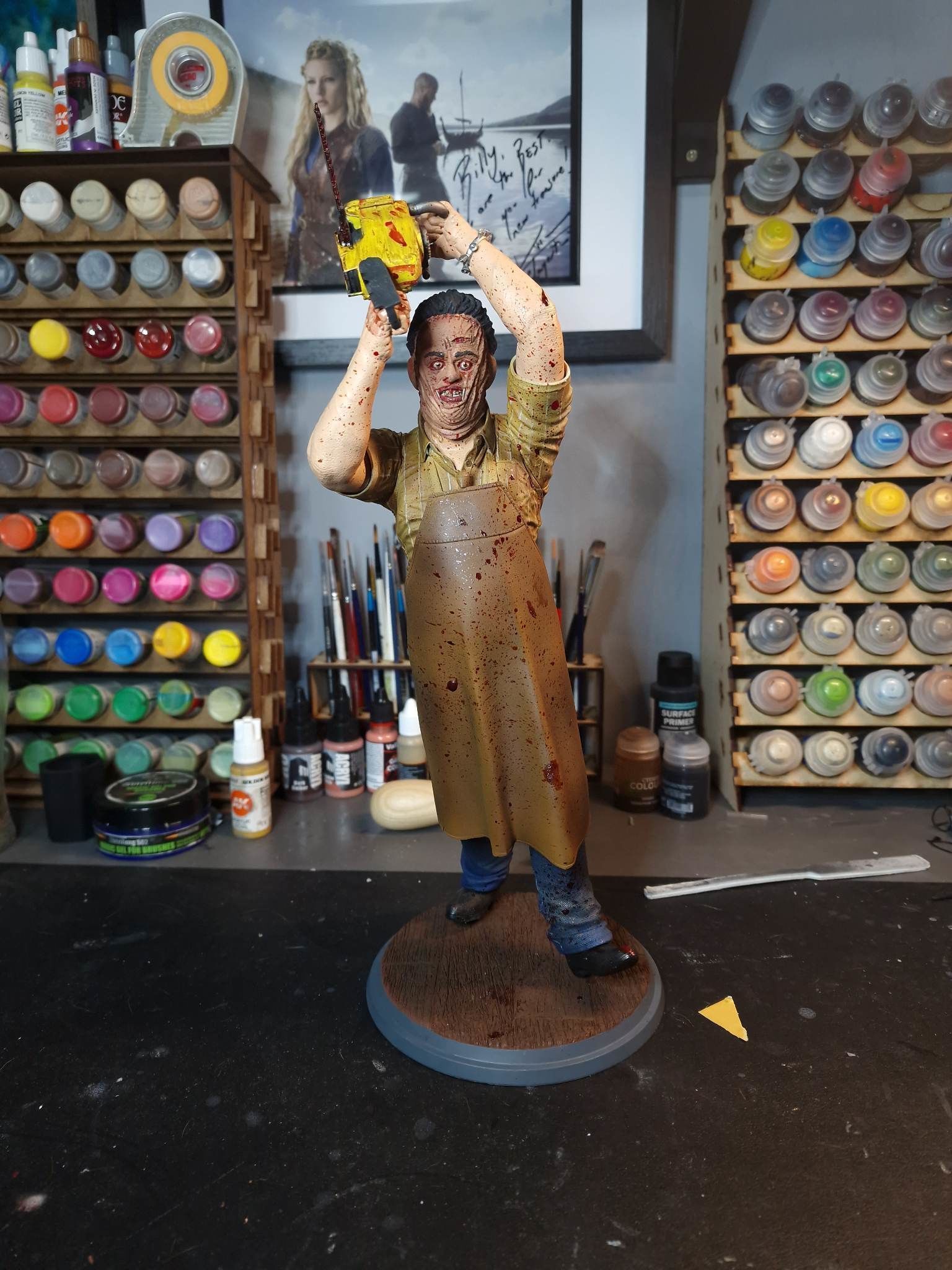 Leatherface statue  3D print model_23