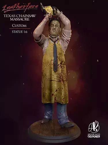 Leatherface statue  3D print model Leatherface statue  3D print model