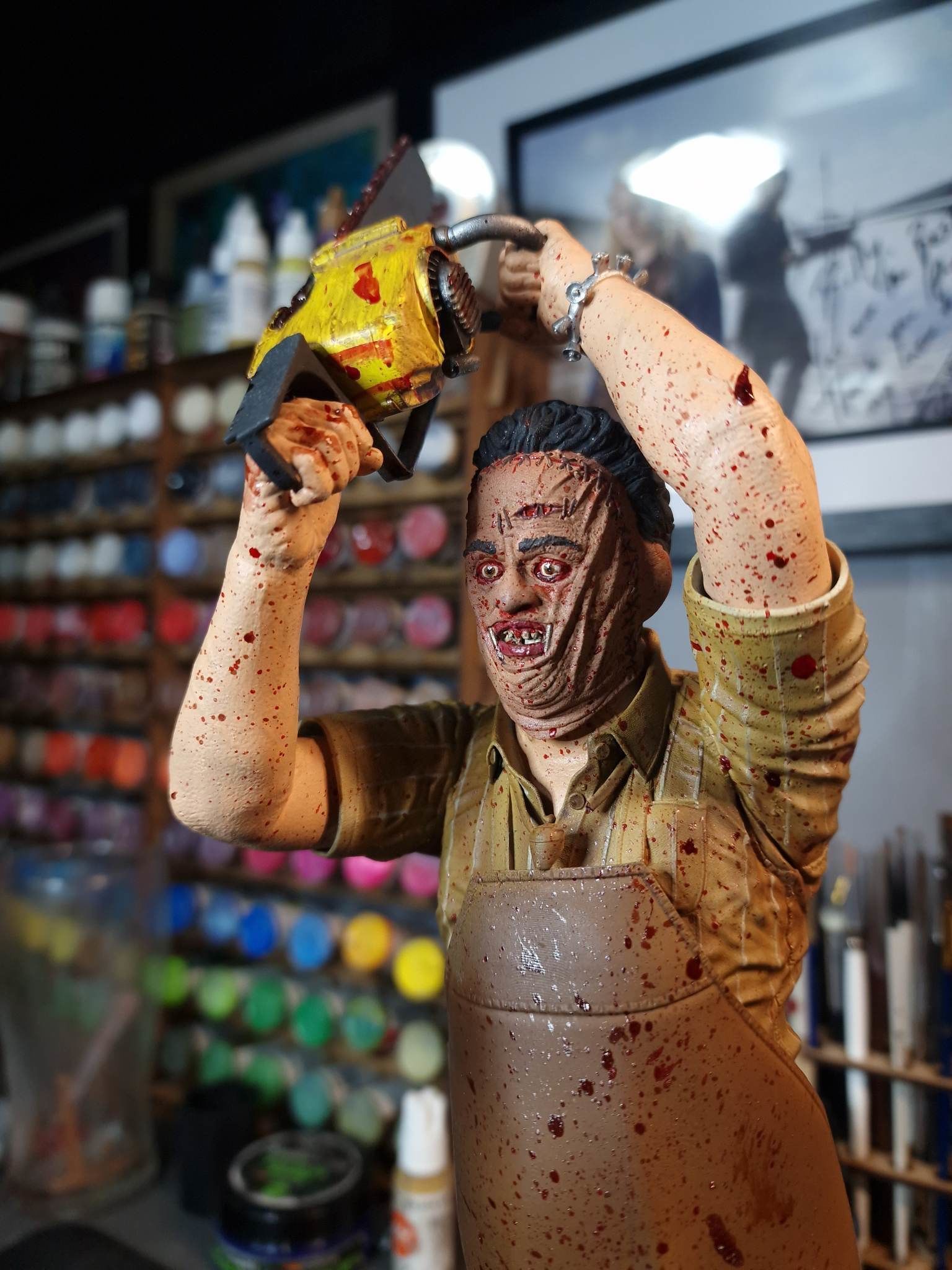 Leatherface statue  3D print model_20