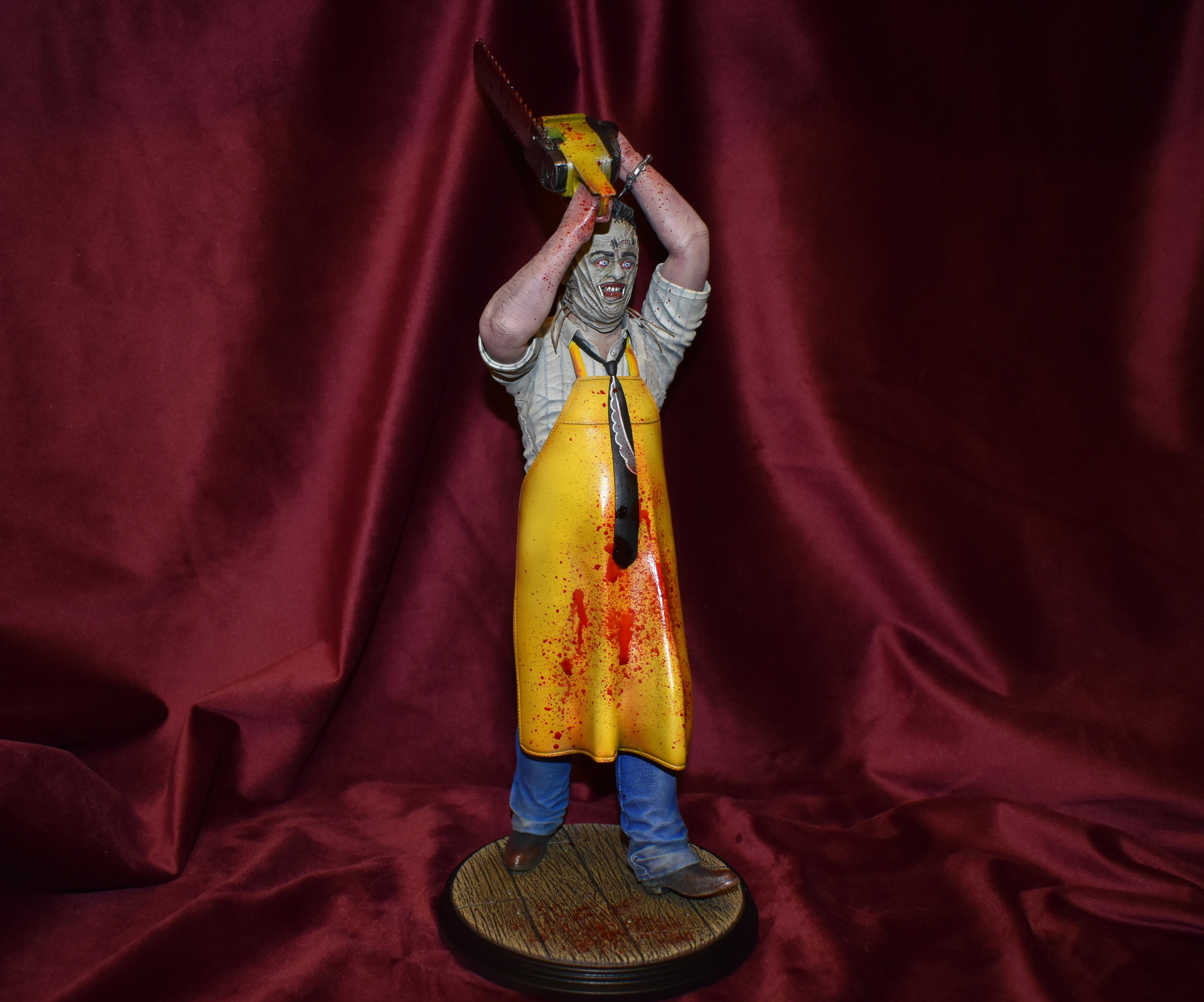 Leatherface statue  3D print model_12