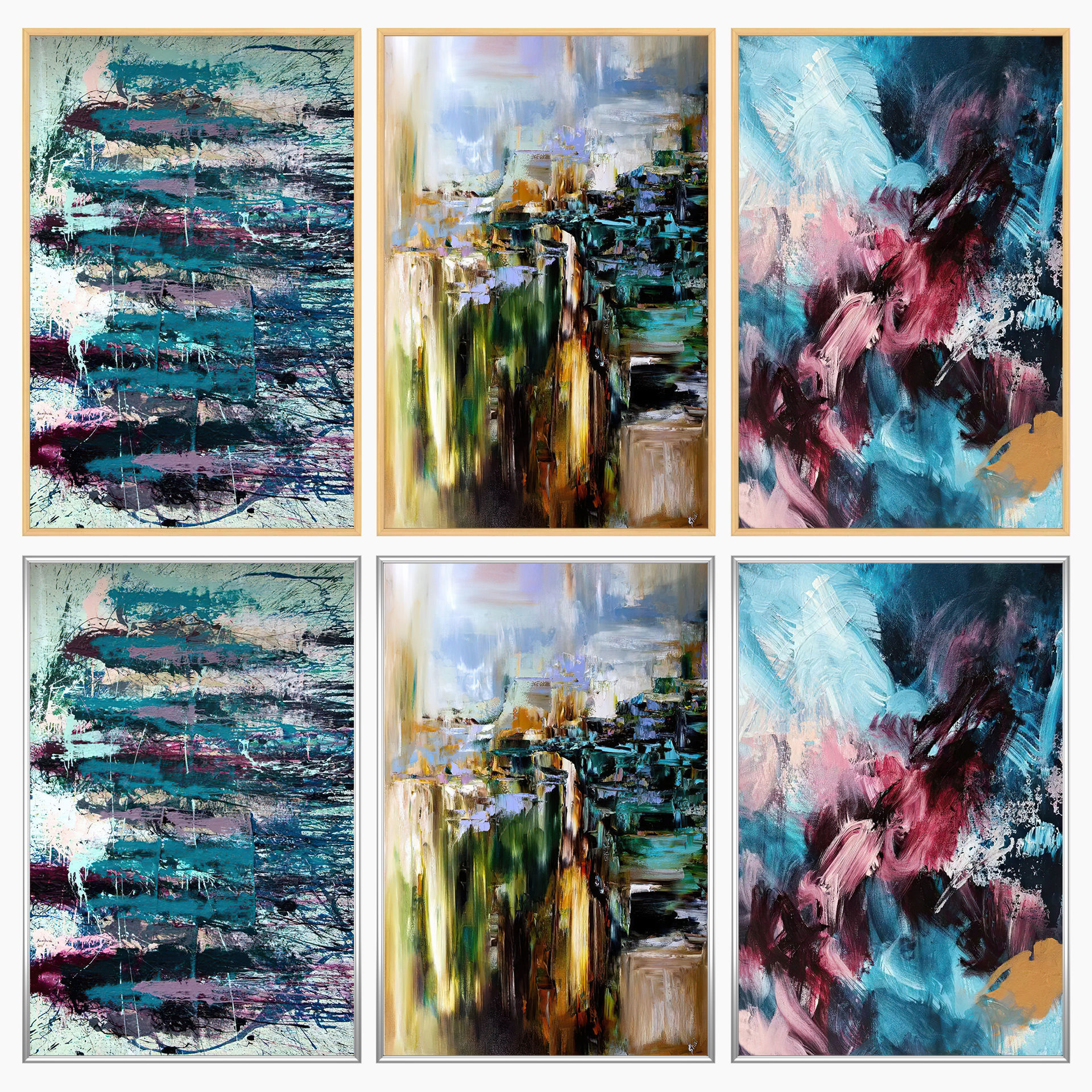 Wall Art Set 3915 3D model_2