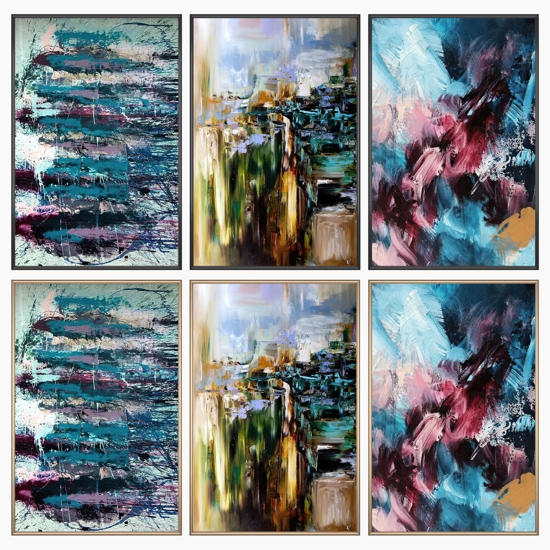 Wall Art Set 3915 3D model_1