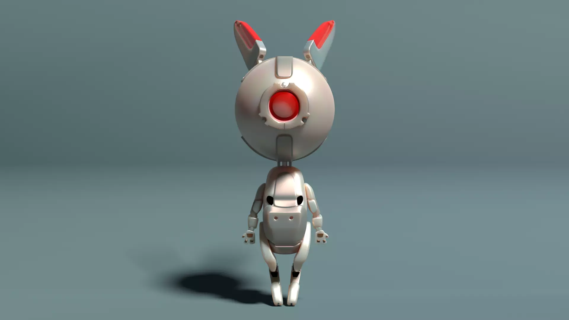 Robotic Bunny Low-poly 3D model_0