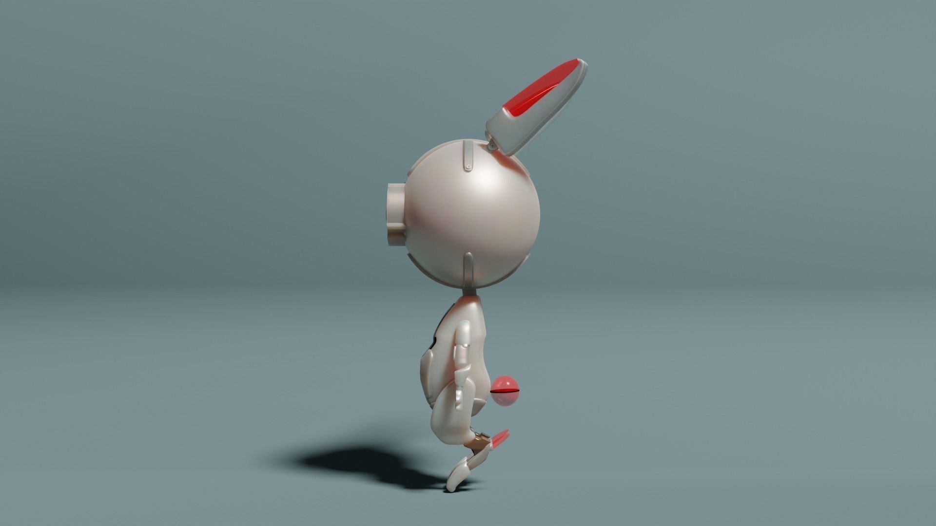 Robotic Bunny Low-poly 3D model_1