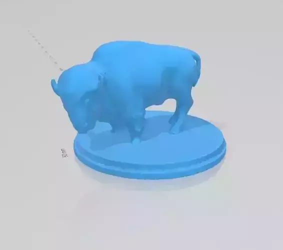 Magnificent 3D Bison Buffalo on Stand Model 1 Limited Edition 3D print model