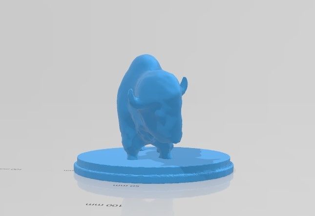 Magnificent 3D Bison Buffalo on Stand Model 1 Limited Edition 3D print model_3