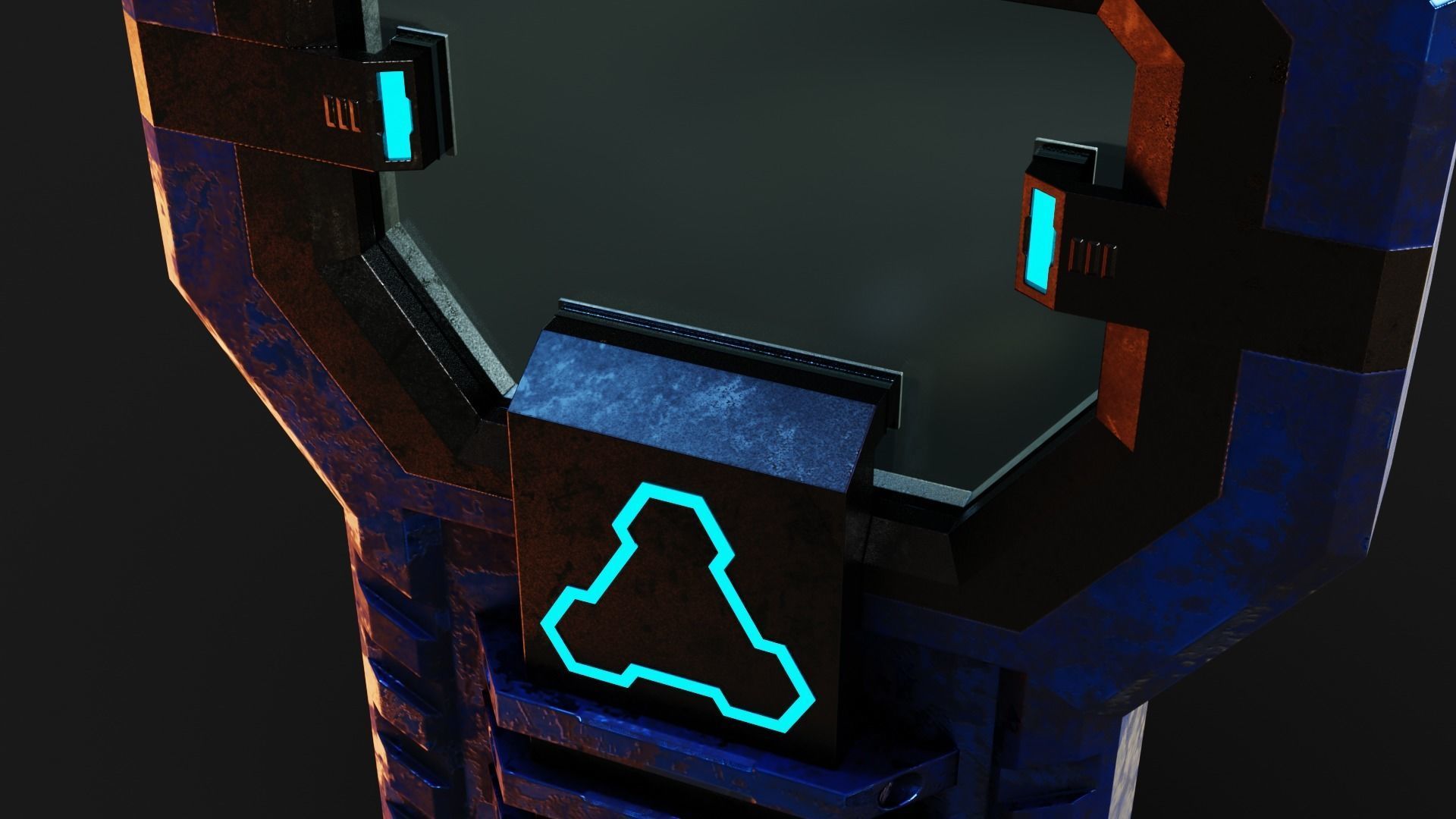 Deployable Riot Shield - Turntide Low-poly 3D model_12