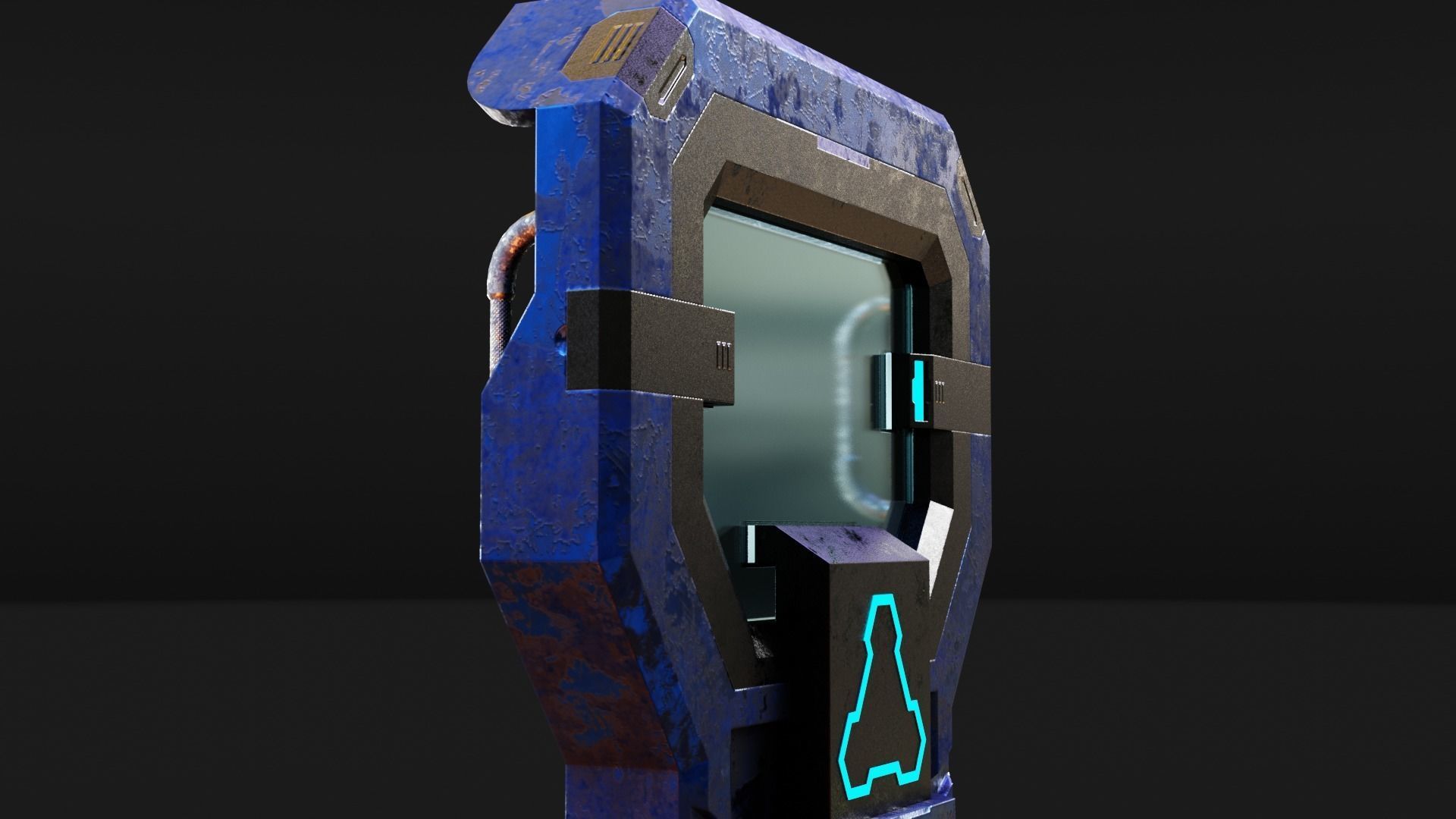 Deployable Riot Shield - Turntide Low-poly 3D model_9