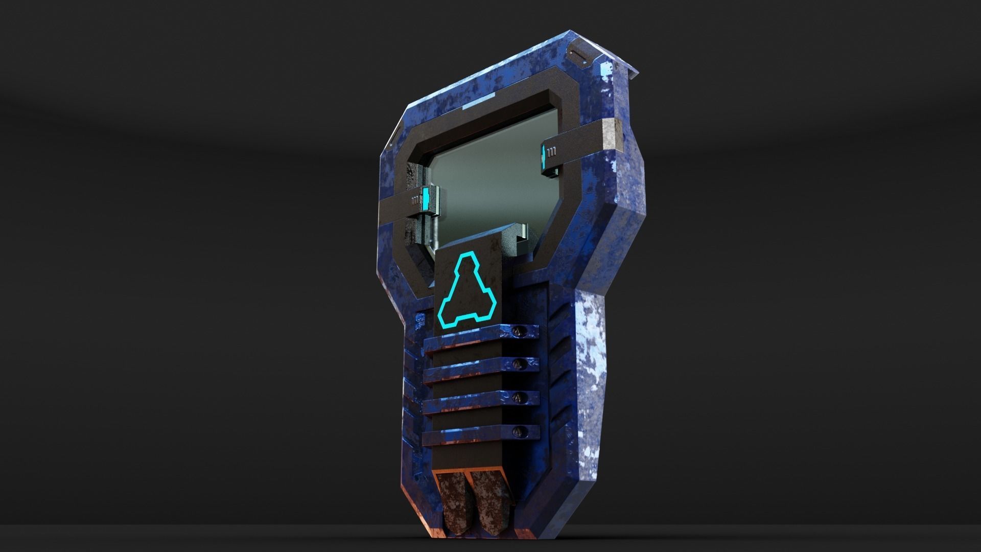 Deployable Riot Shield - Turntide Low-poly 3D model_3