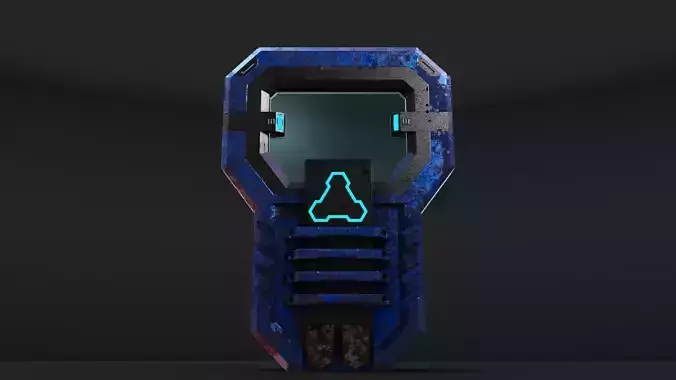 Deployable Riot Shield - Turntide Low-poly 3D model