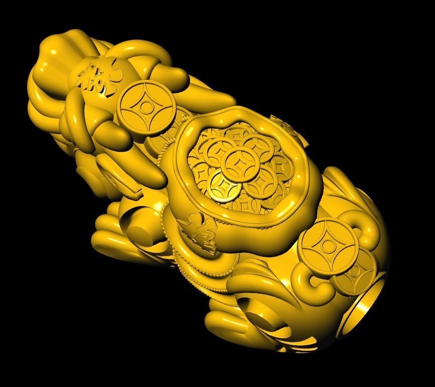 Pixiu Face Bracelet-Unicorn bracelet T03 3D print model_5