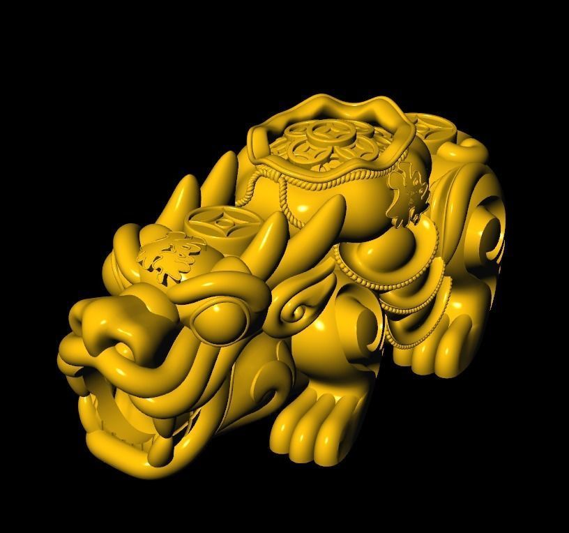 Pixiu Face Bracelet-Unicorn bracelet T03 3D print model_2