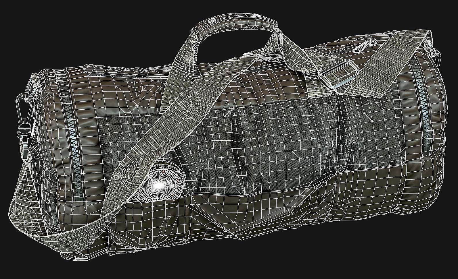 Game-ready Sport Bag 2 Low-poly 3D model_10