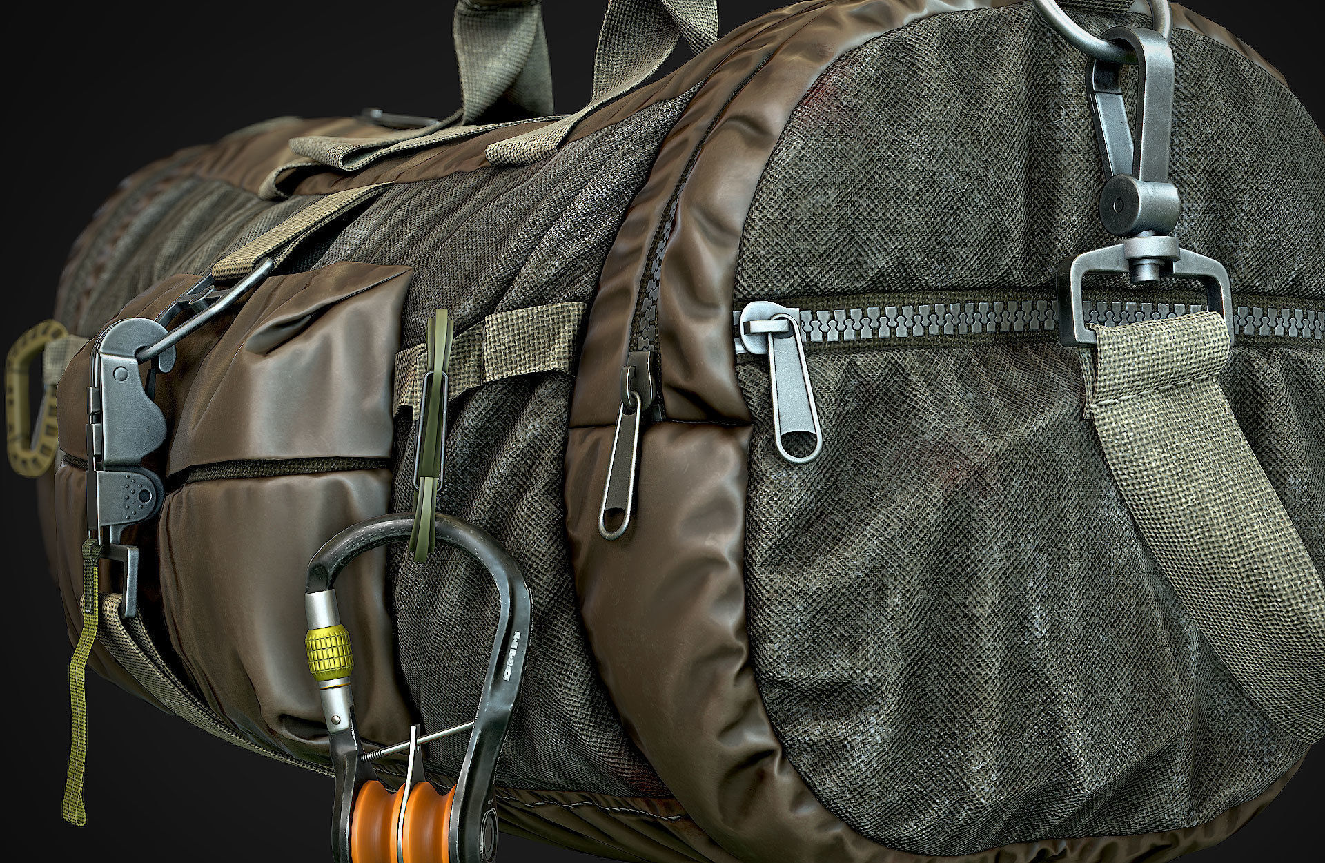 Game-ready Sport Bag 2 Low-poly 3D model_8