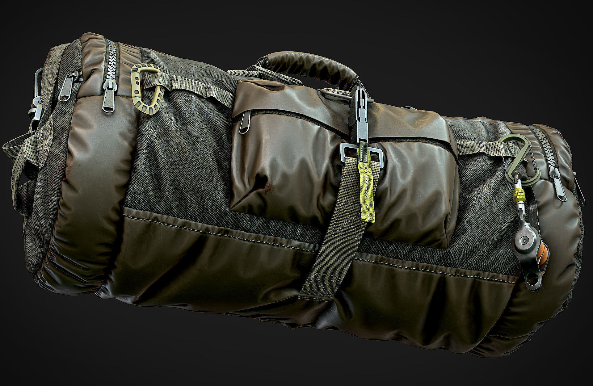 Game-ready Sport Bag 2 Low-poly 3D model_5