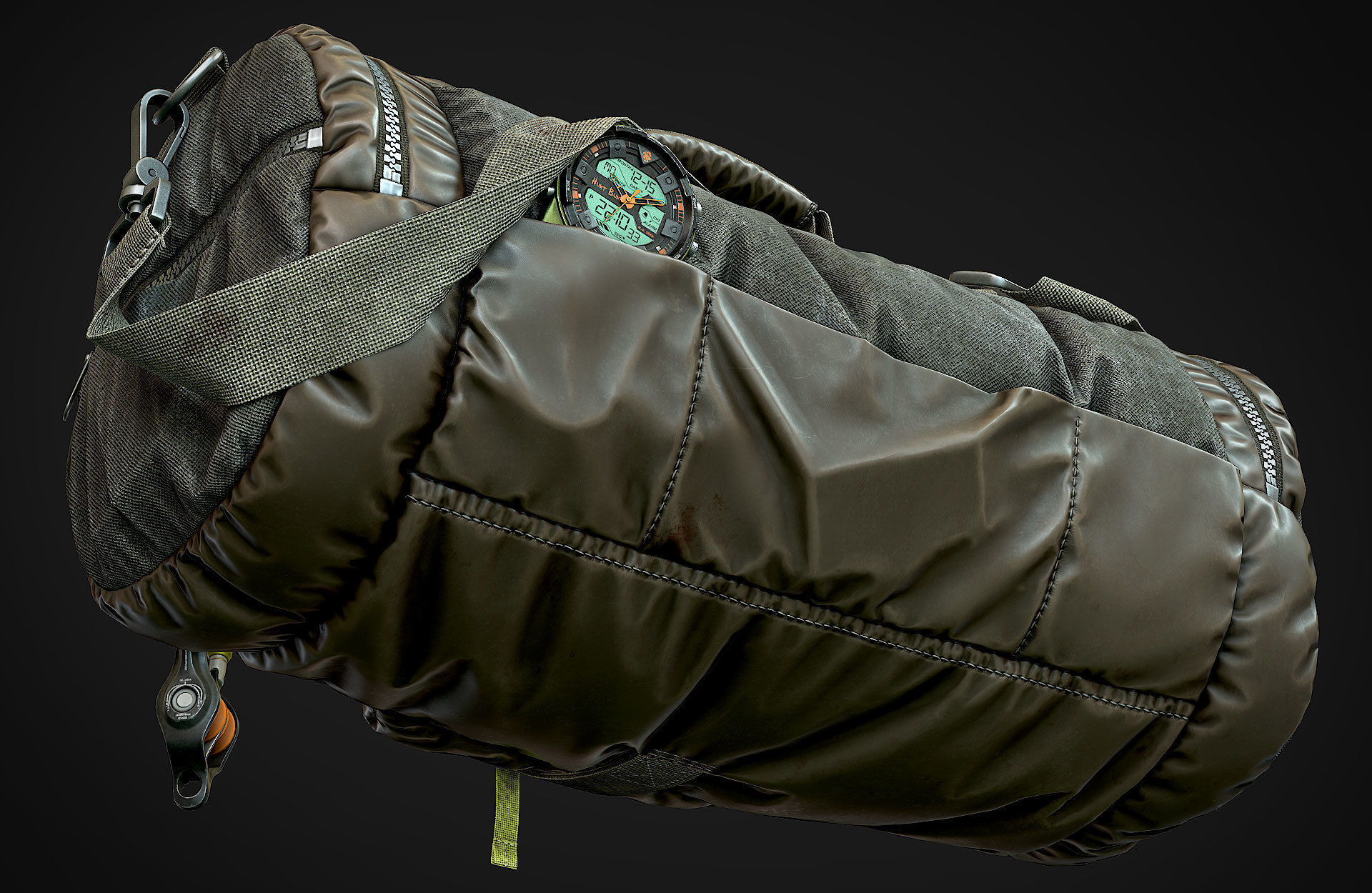 Game-ready Sport Bag 2 Low-poly 3D model_6
