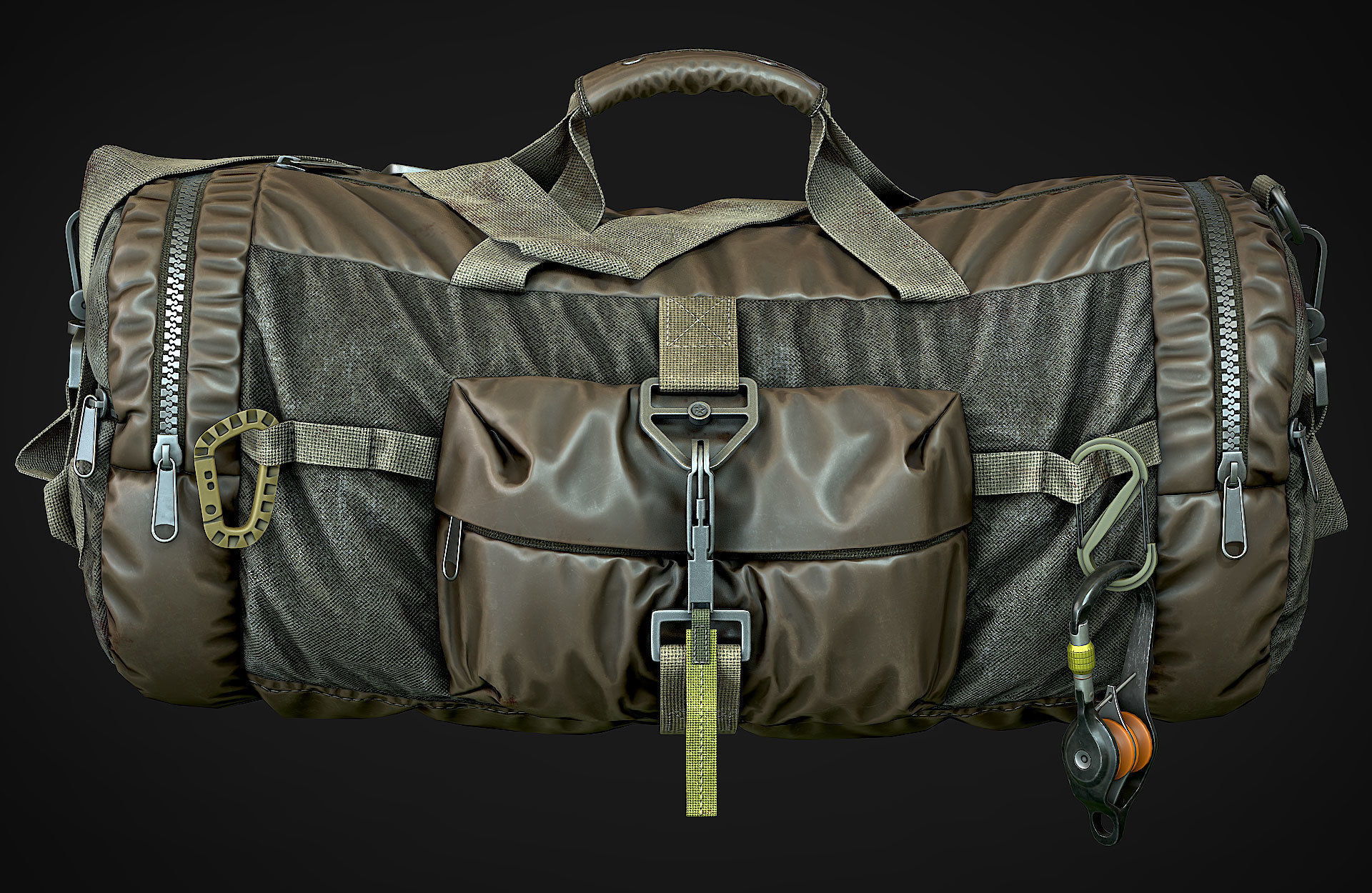 Game-ready Sport Bag 2 Low-poly 3D model_1