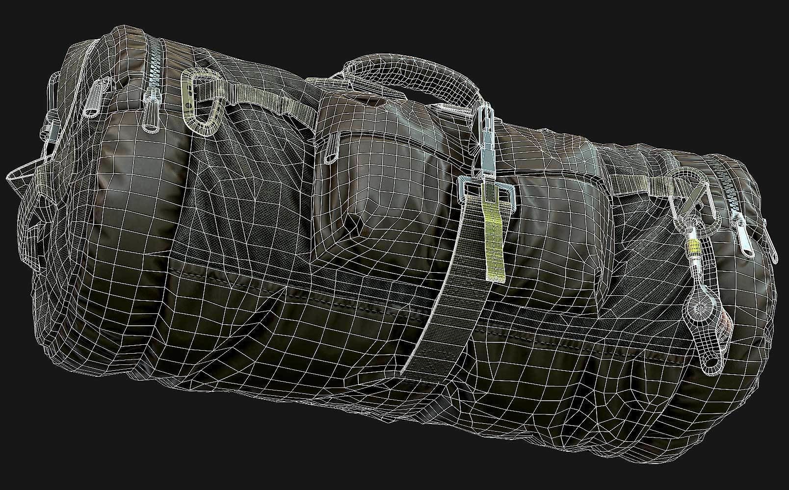 Game-ready Sport Bag 2 Low-poly 3D model_13
