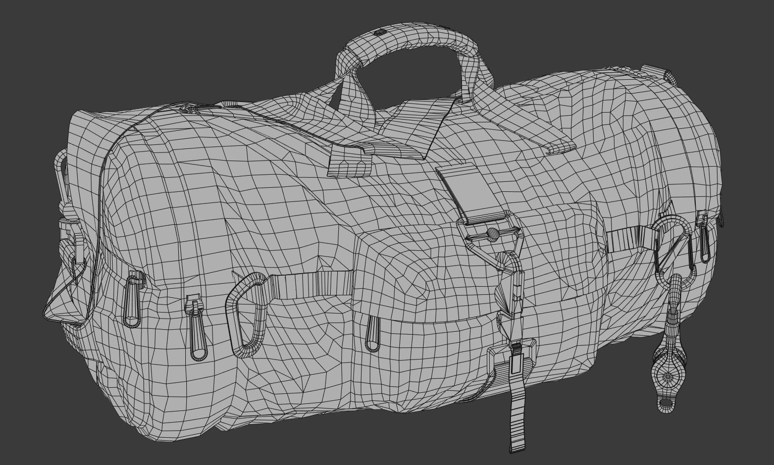 Game-ready Sport Bag 2 Low-poly 3D model_15