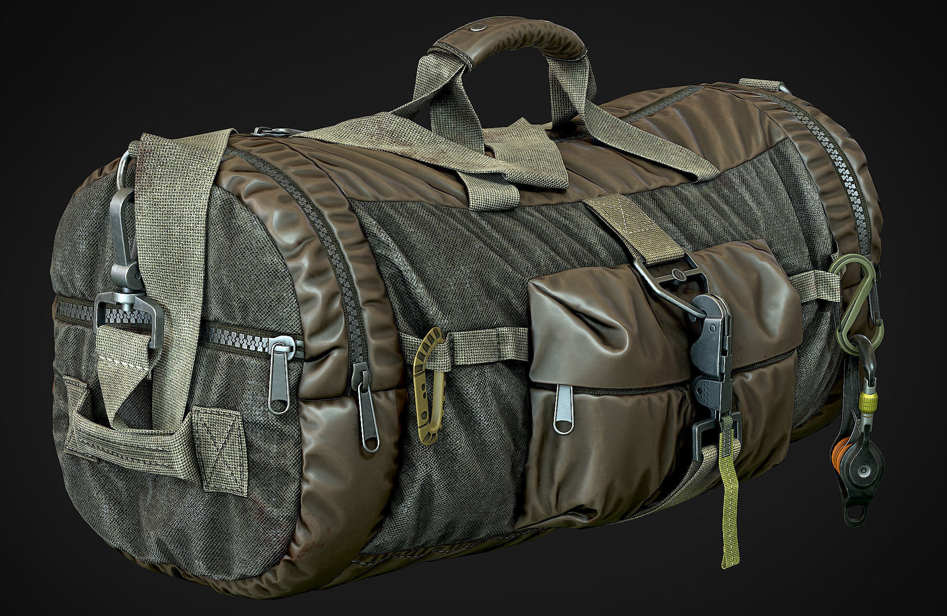 Game-ready Sport Bag 2 Low-poly 3D model_2