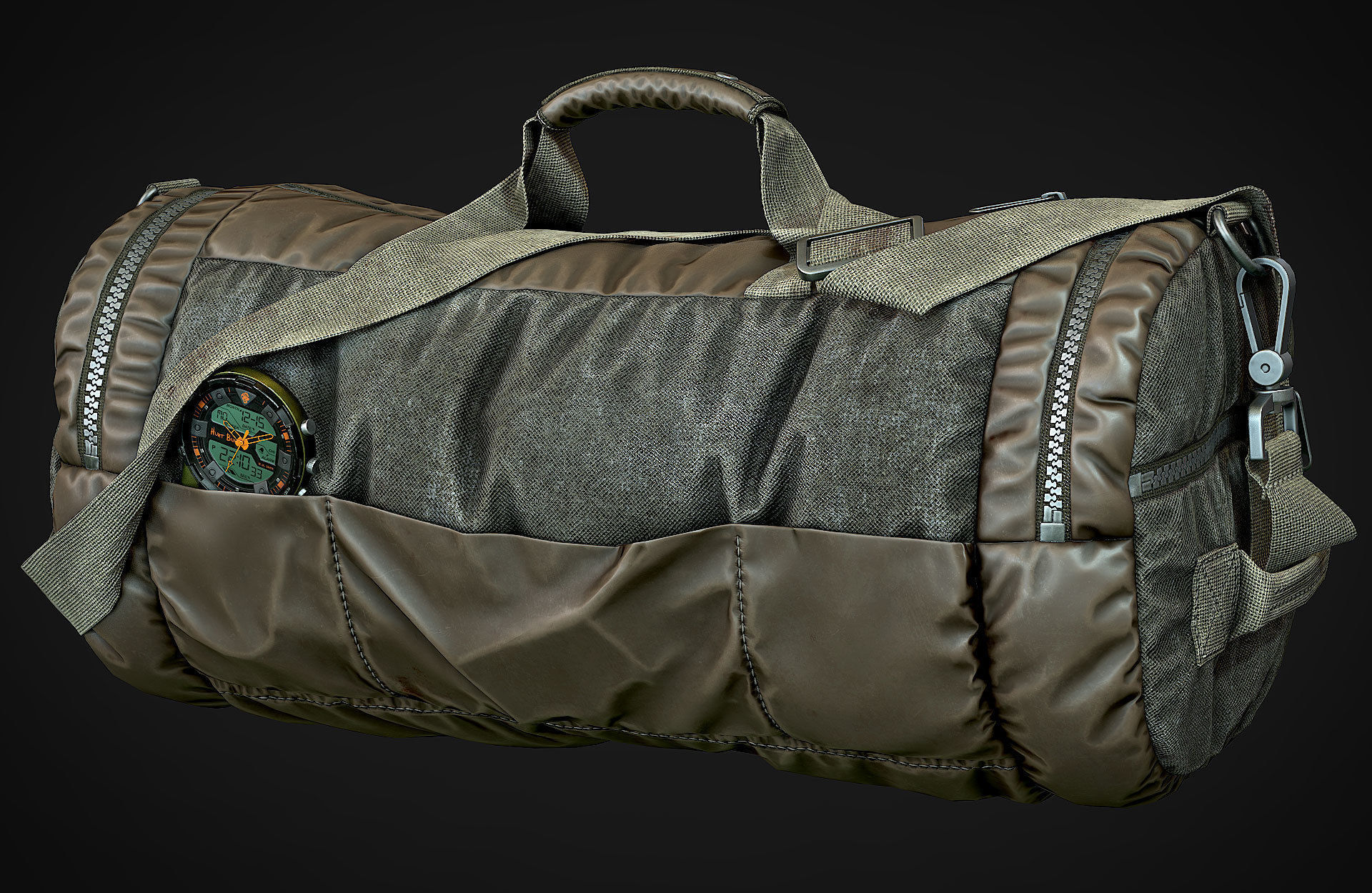 Game-ready Sport Bag 2 Low-poly 3D model_3