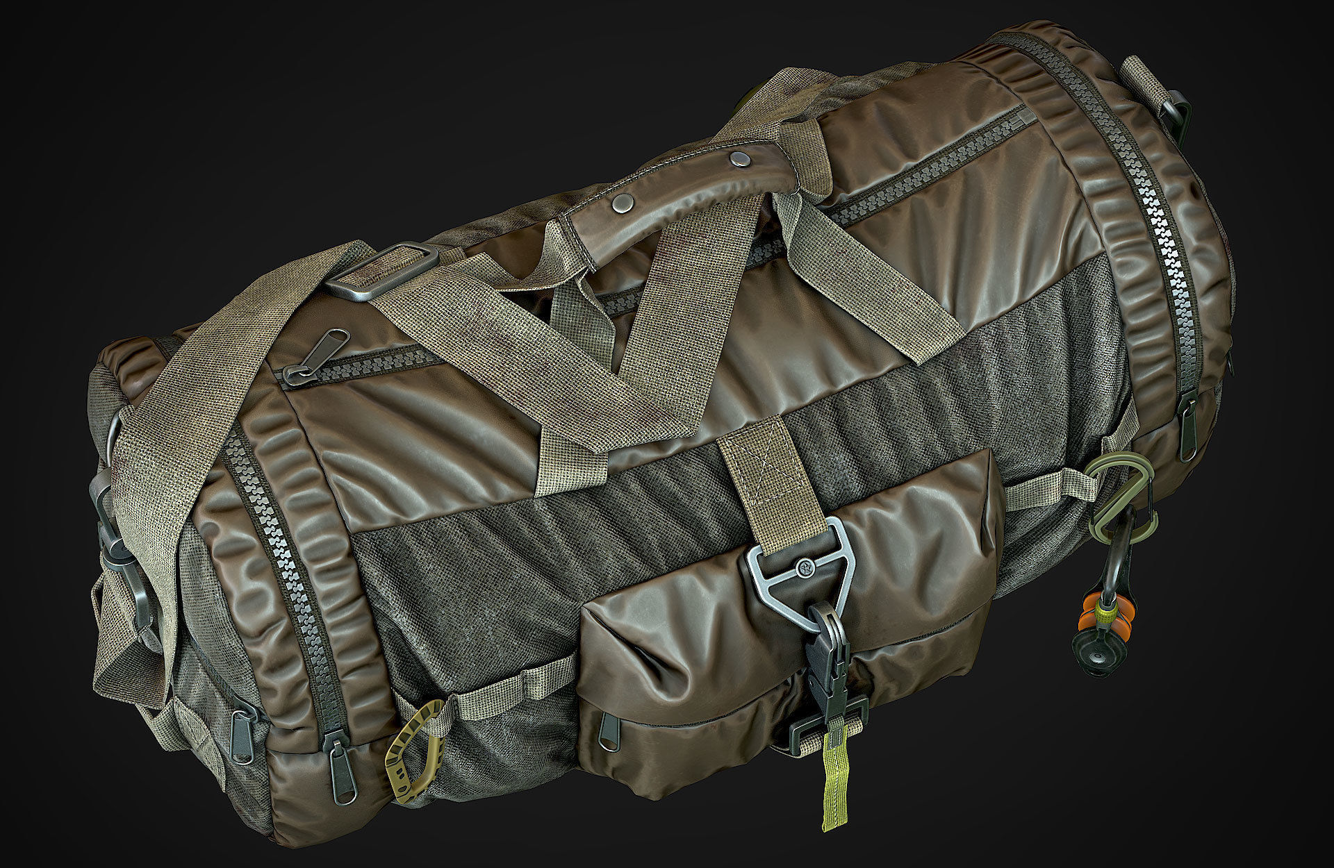 Game-ready Sport Bag 2 Low-poly 3D model_4