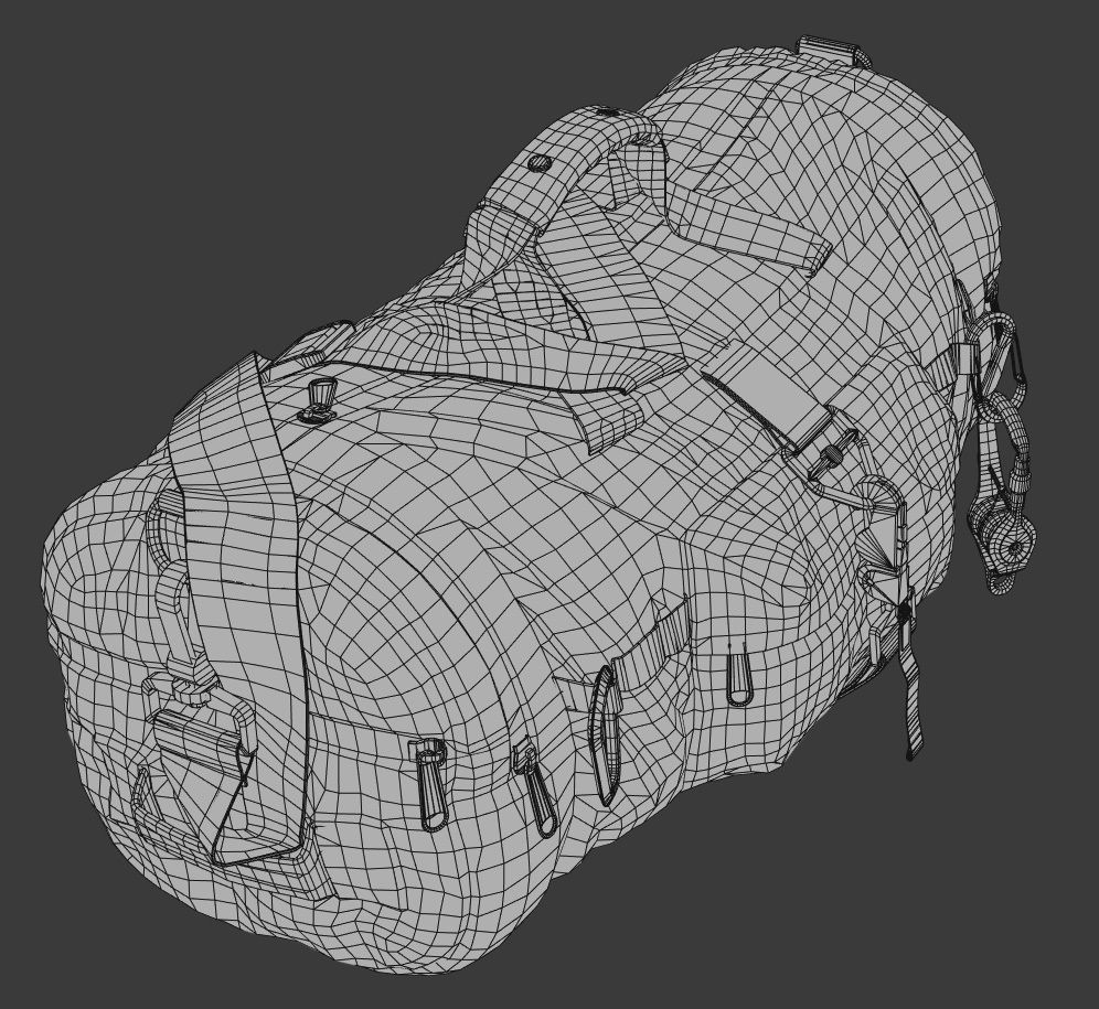 Game-ready Sport Bag 2 Low-poly 3D model_17