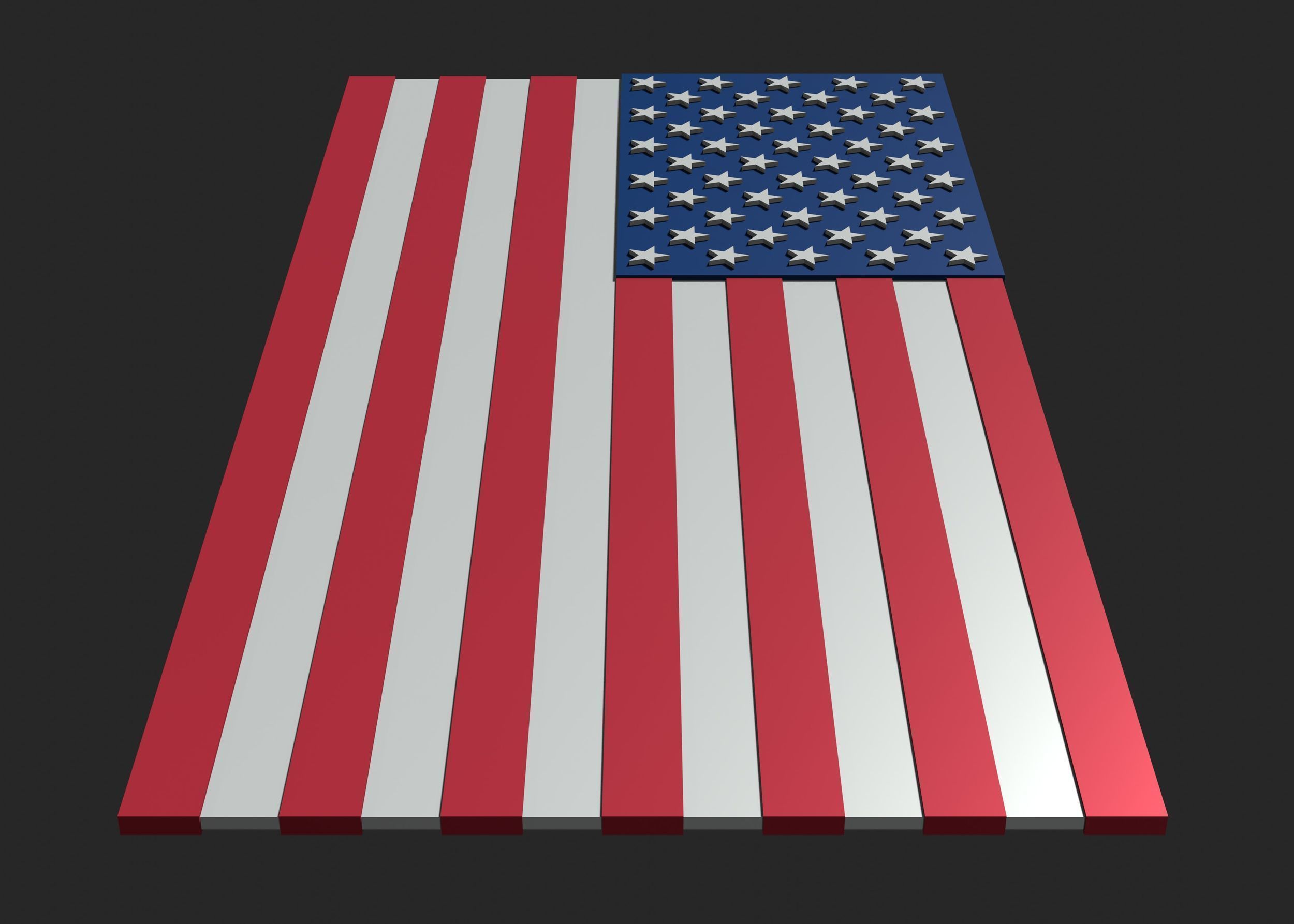 USA flag 3D model_5