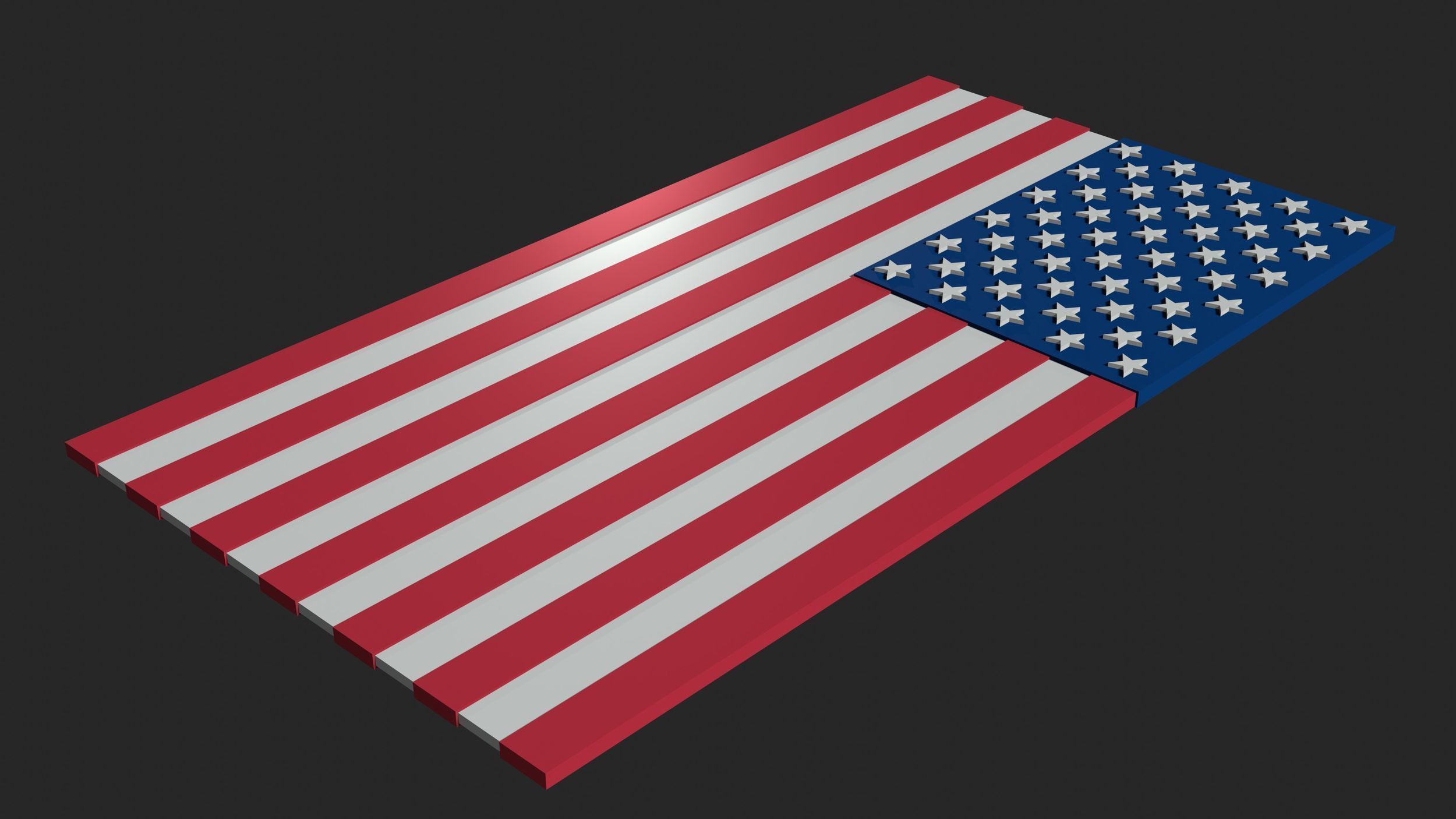 USA flag 3D model_3