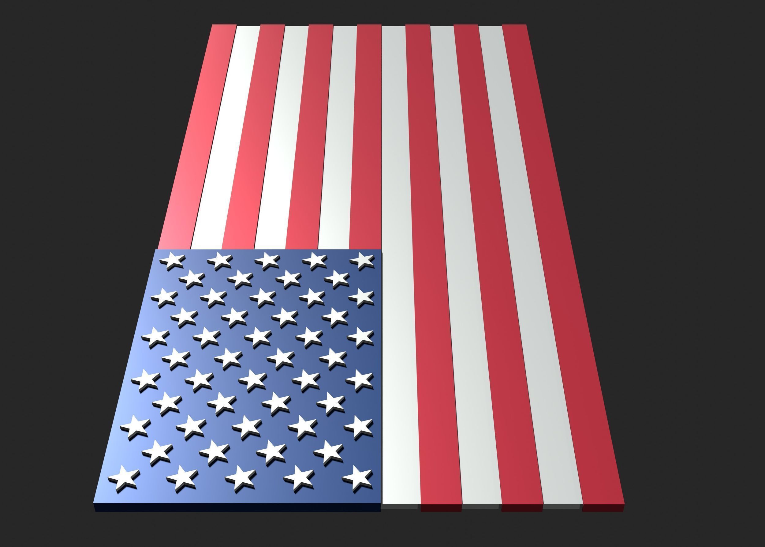 USA flag 3D model_6